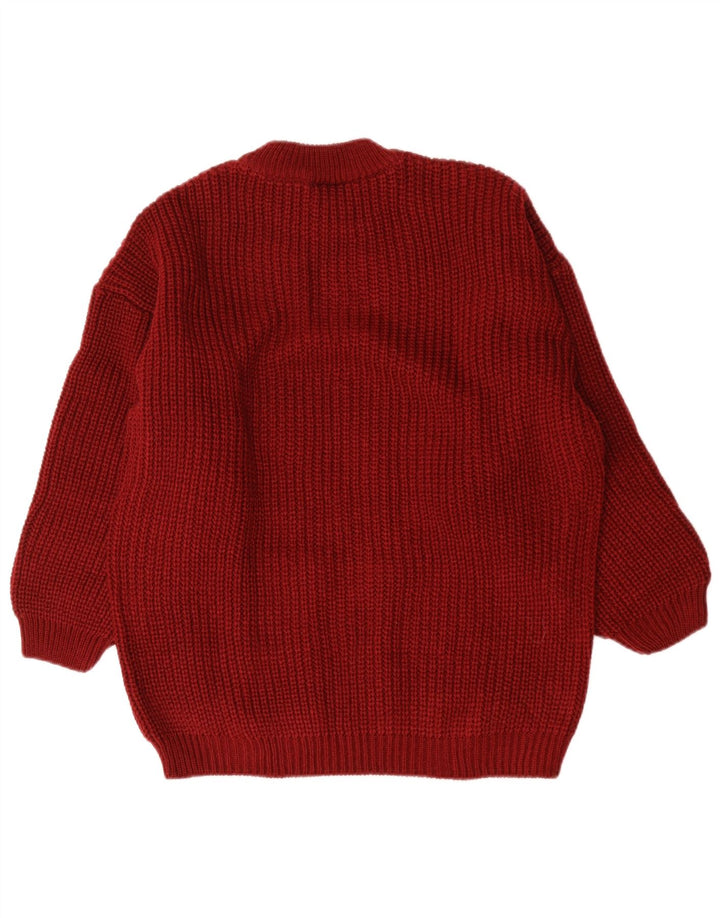 Suéter feminino vintage grande com gola redonda UE 38/40 médio marrom