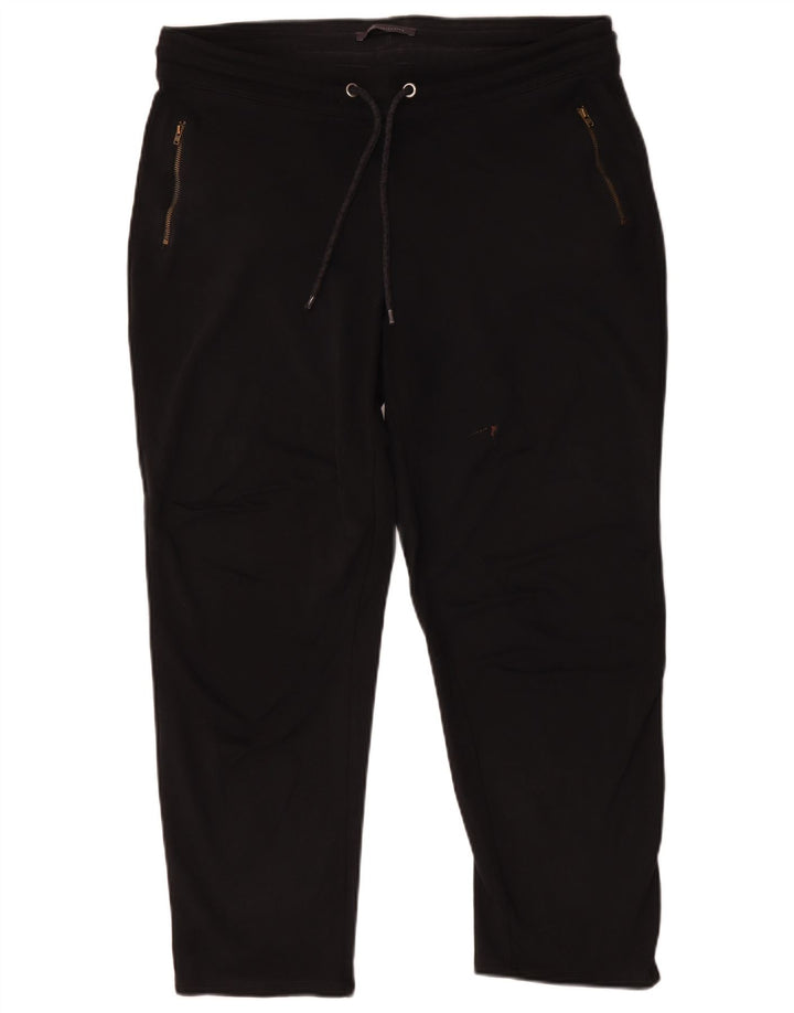 Calça de treino feminina Marks & Spencer Reino Unido 16 grande viscose preta