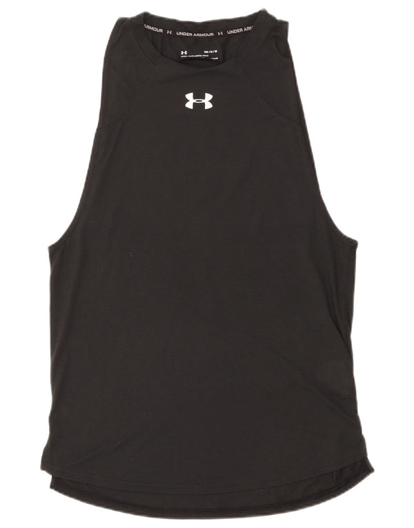 Under Armour Womens Heat Gear Graphic Vest Top UK 12 Medium Grey Polyester