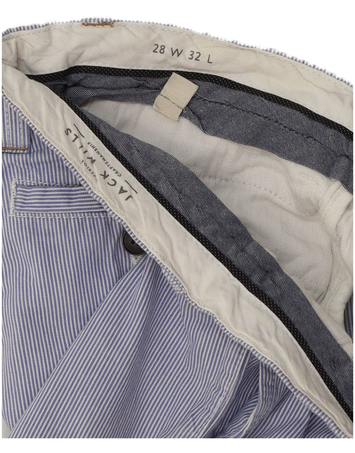 Jack Wills Mens Chino Shorts W28 Pequeno Risca Azul