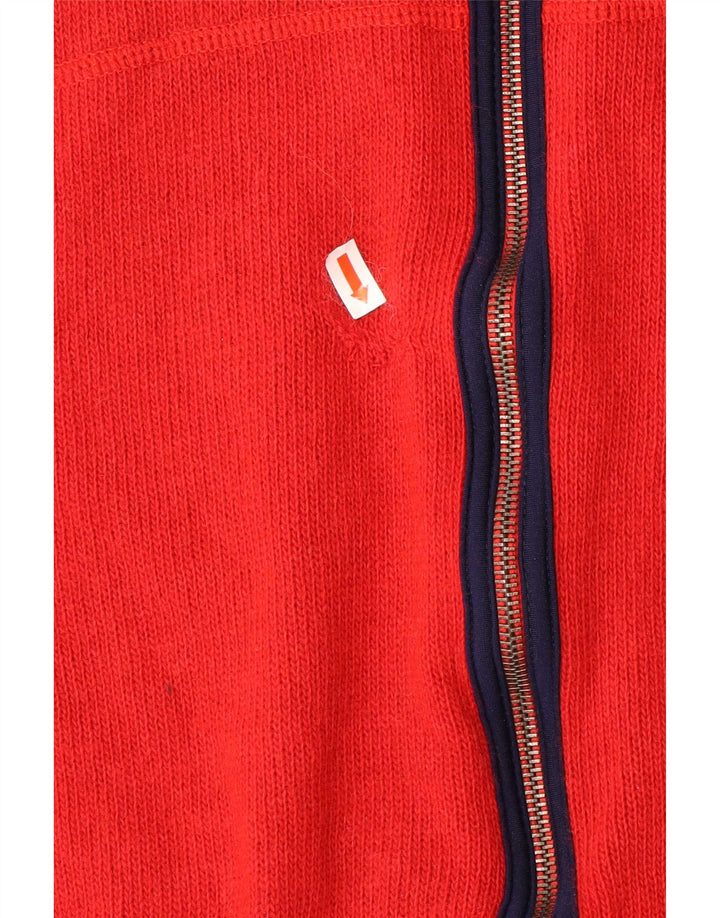 Belfe & Belfe Suéter cardigã masculino sem mangas grande vermelho