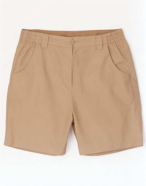 Shorts casuais femininos Mountain Warehouse UK 6 XS W26 poliéster bege