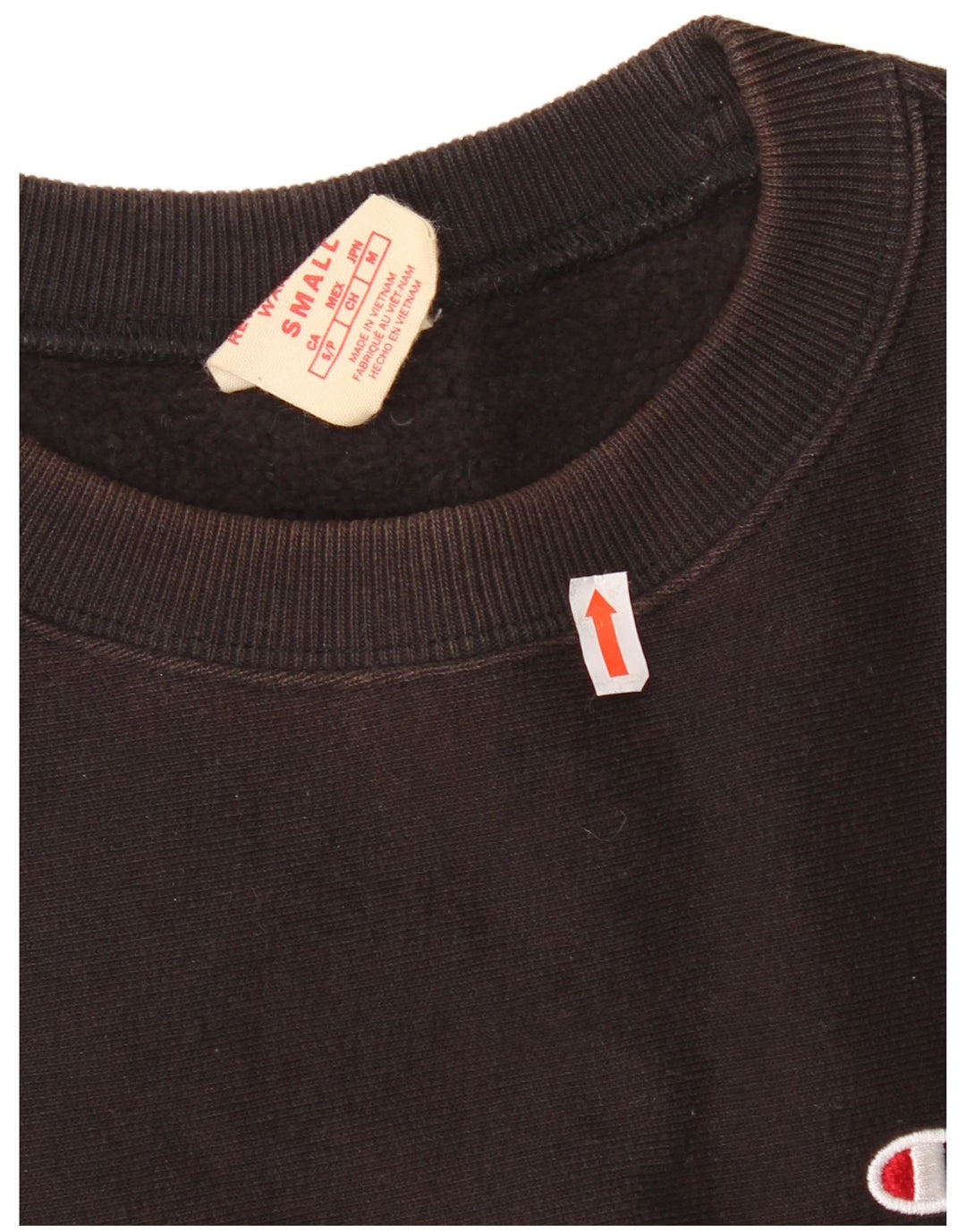 CHAMPION Suéter gráfico masculino pequeno algodão preto