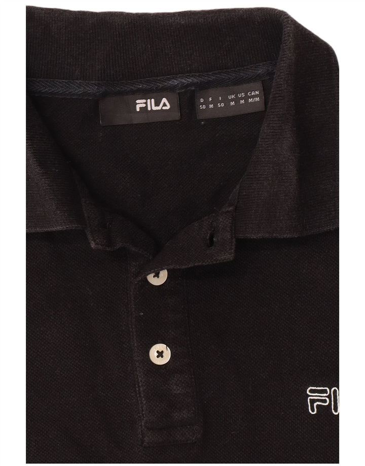 Camisa Polo Masculina Fila Média Preta