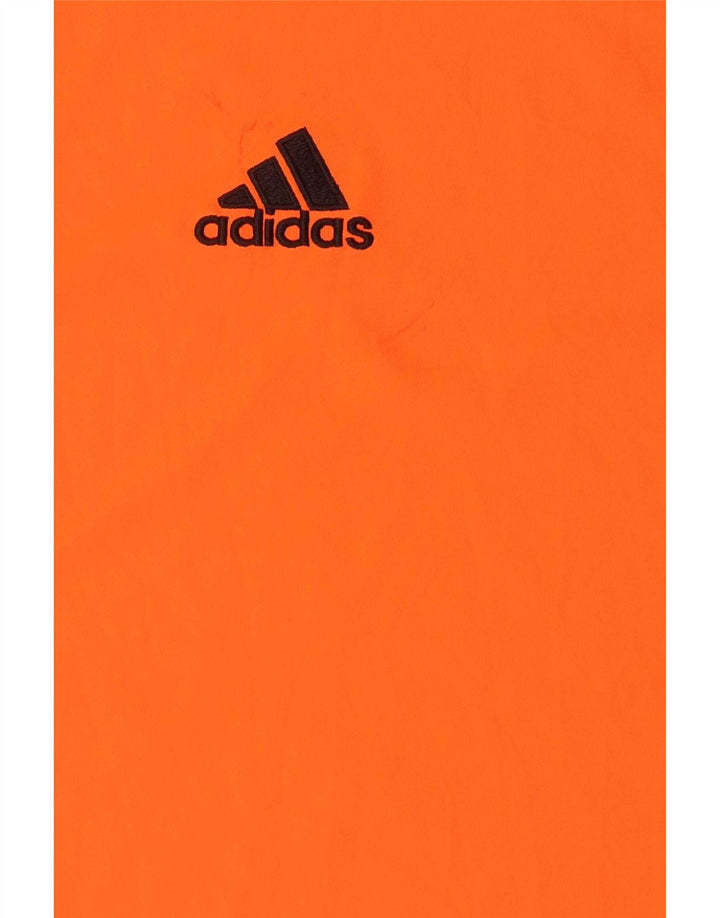 Adidas Mens Climalite Camiseta Top Grande Laranja Listrado Poliéster