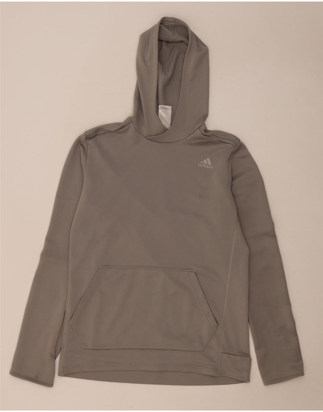 ADIDAS Mens Climalite Hoodie Jumper Médio Cinza Poliéster
