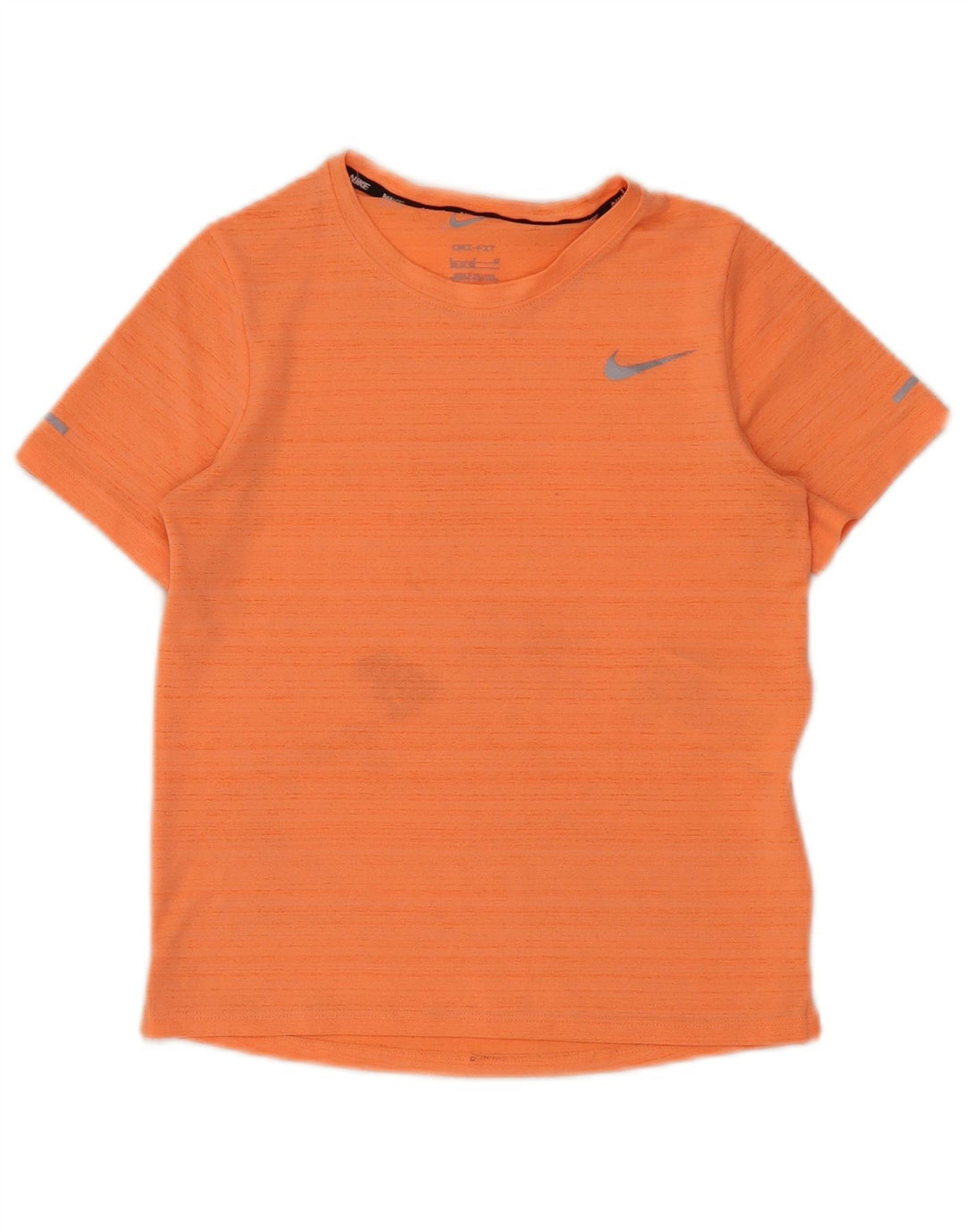 Camiseta Nike Boys Dri Fit Top 8-9 Anos Pequeno Poliéster Listrado Laranja
