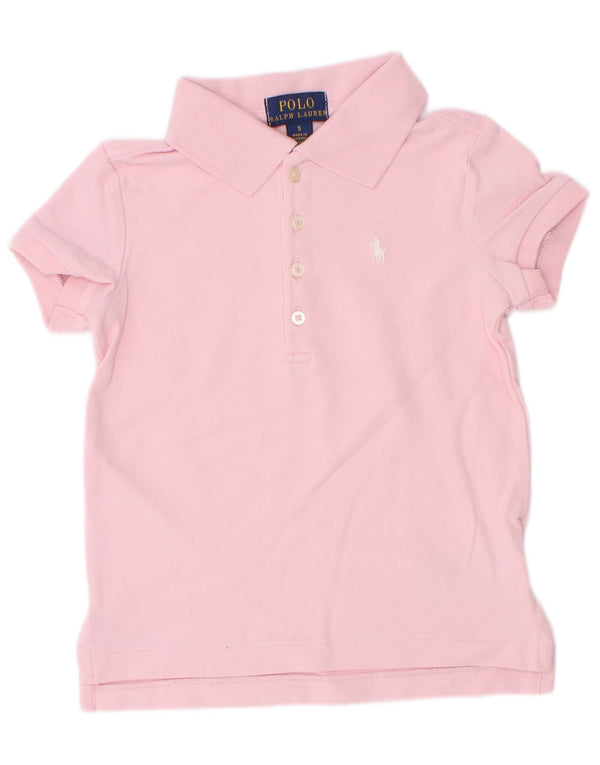 Camisa Polo Ralph Lauren Menina 4-5 Anos Algodão Rosa