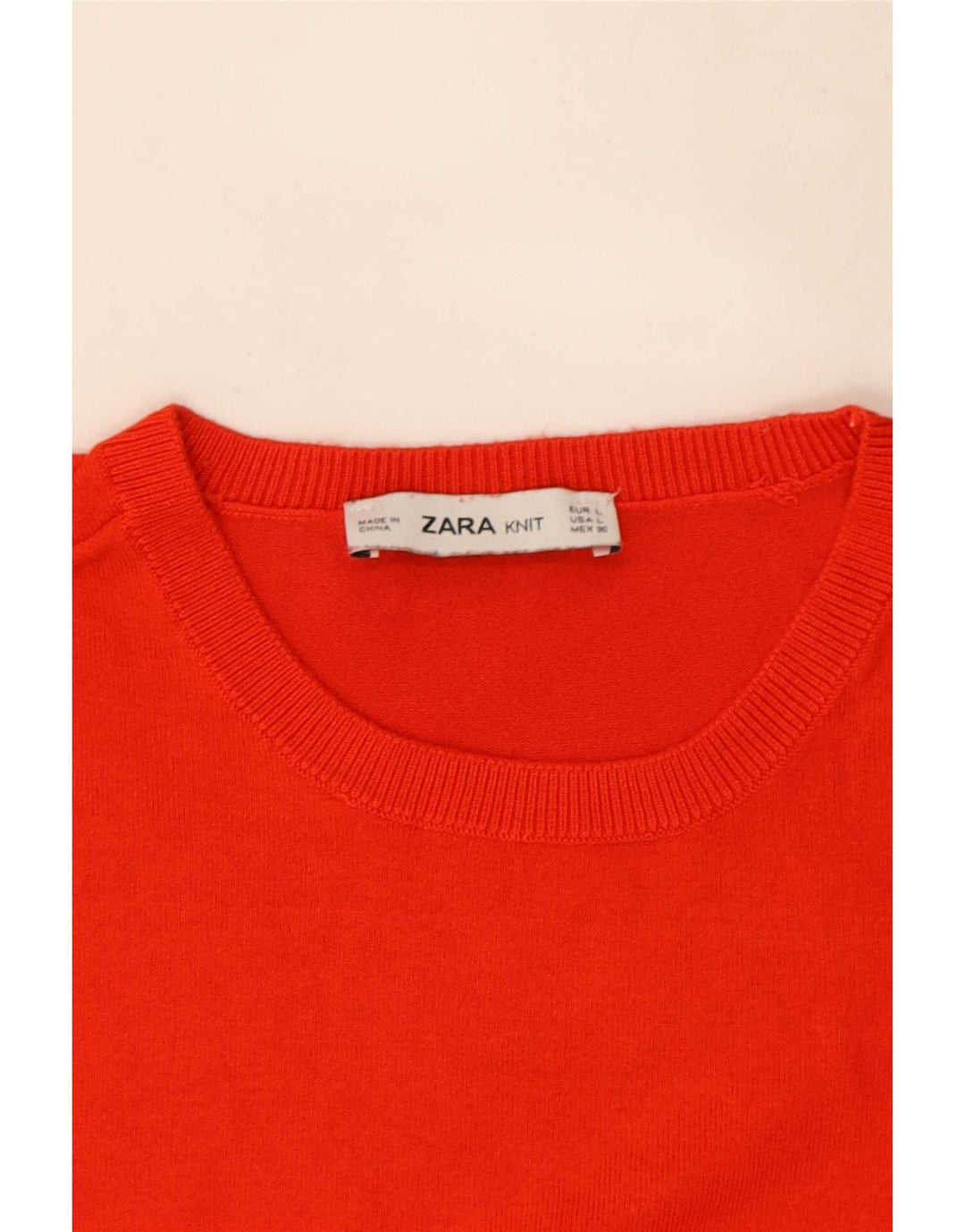 Zara Womens Vest Tank Top UK 14 Grande Vermelho