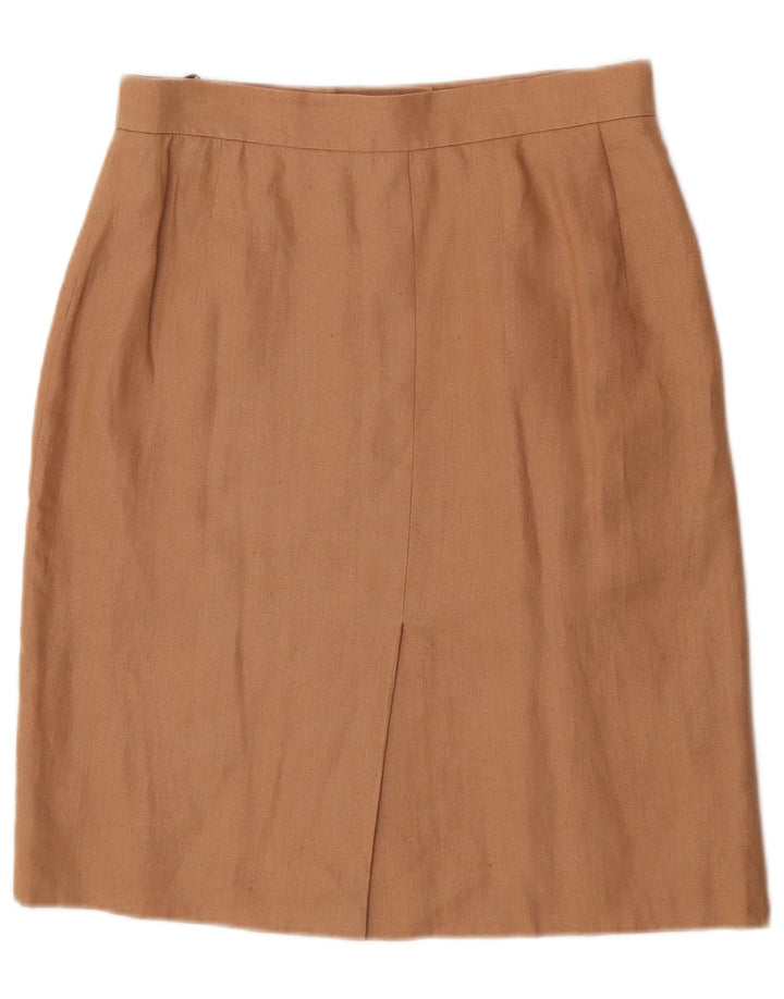 Saia reta feminina HERMES IT 44 Médio W30 Linho Bege