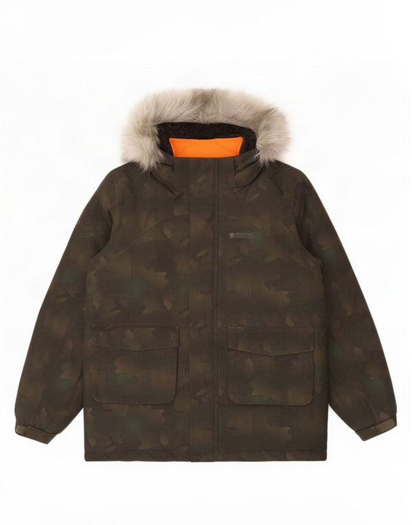 Jaqueta corta-vento para meninos Mountain Warehouse 12-13 anos camuflagem cáqui