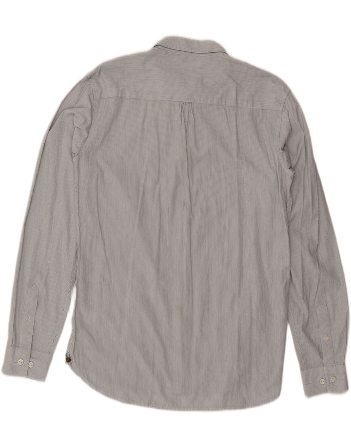 Camisa masculina WRANGLER grande algodão listrado cinza