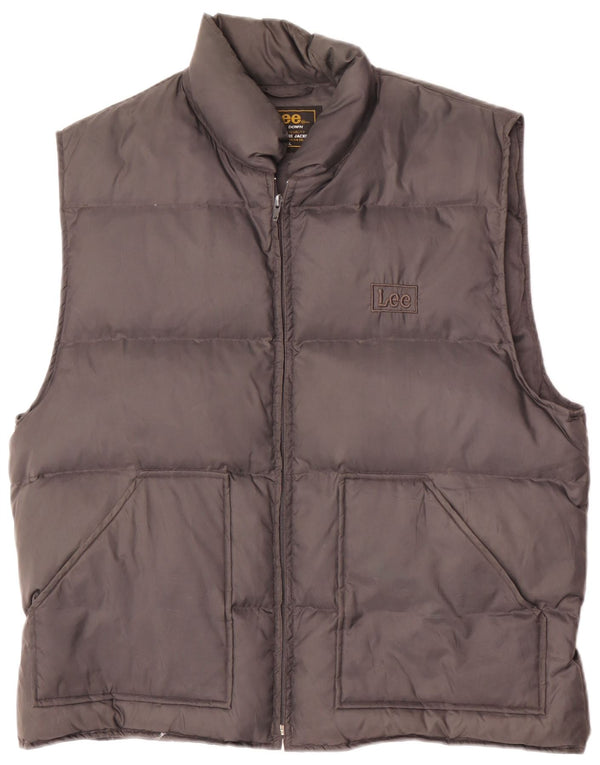 Colete acolchoado masculino Lee UK 42 XL cinza nylon