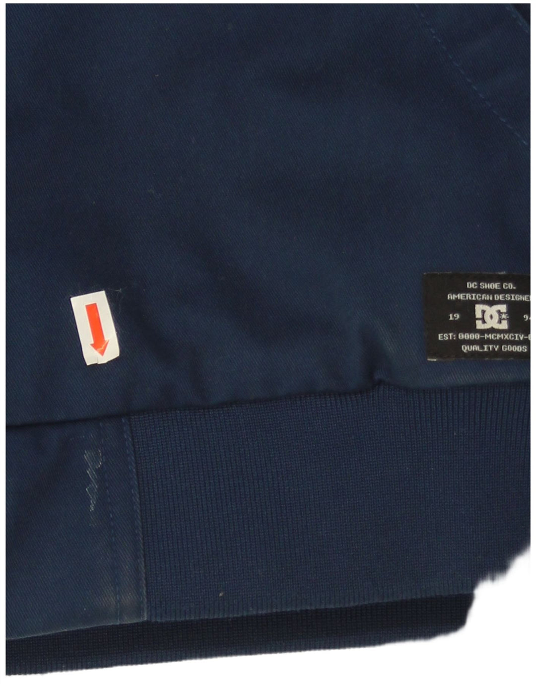 Jaqueta bomber masculina DC com capuz Reino Unido 40 grande algodão azul marinho