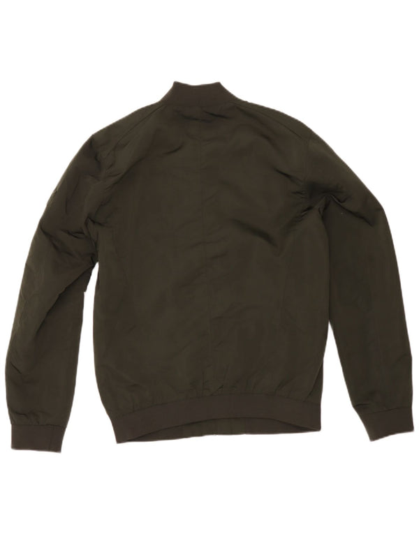 Jaqueta bomber masculina Zara UK 38 poliéster cáqui médio