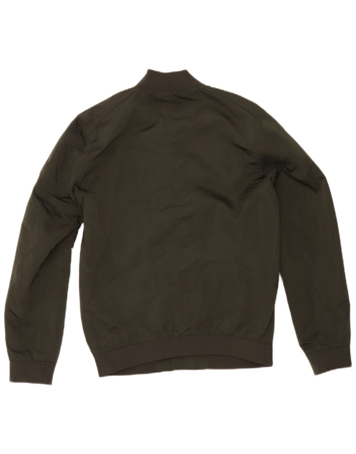 Jaqueta bomber masculina Zara UK 38 poliéster cáqui médio