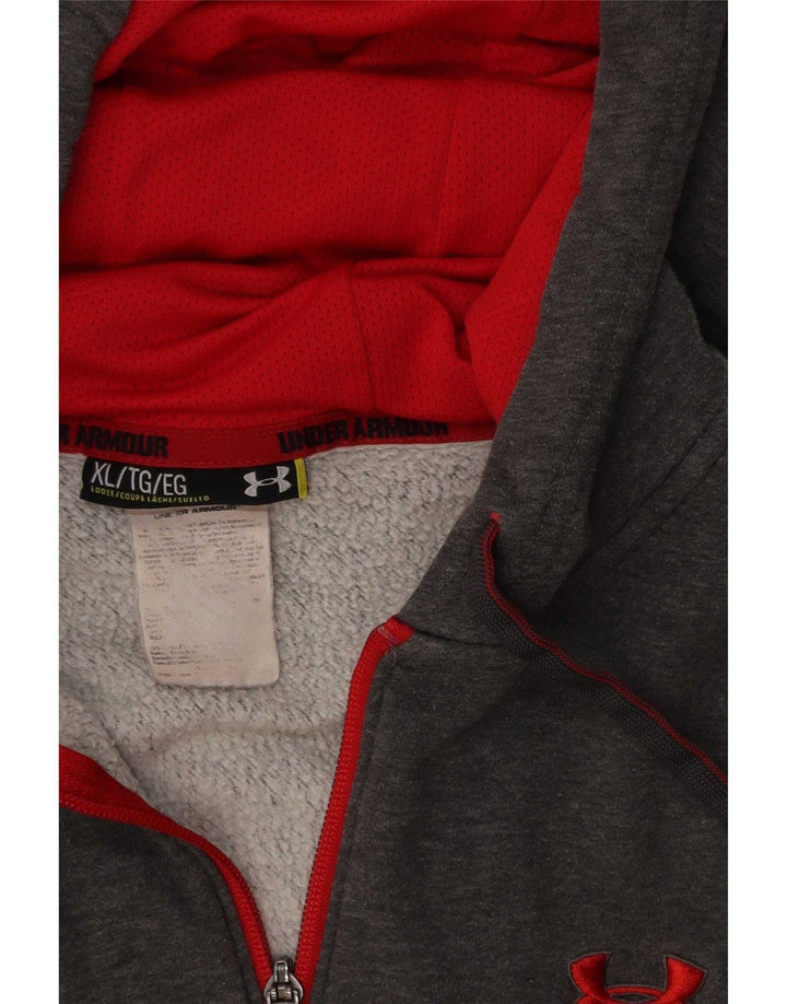 Suéter masculino Under Armour com capuz e zíper XL cinza