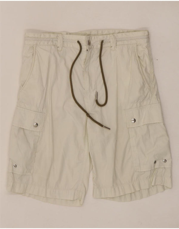 Diesel Mens Cargo Shorts W30 Medium Off White Cotton