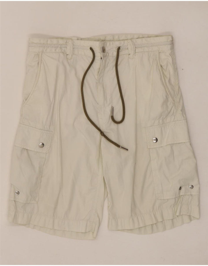 Diesel Mens Cargo Shorts W30 Médio Off White Algodão