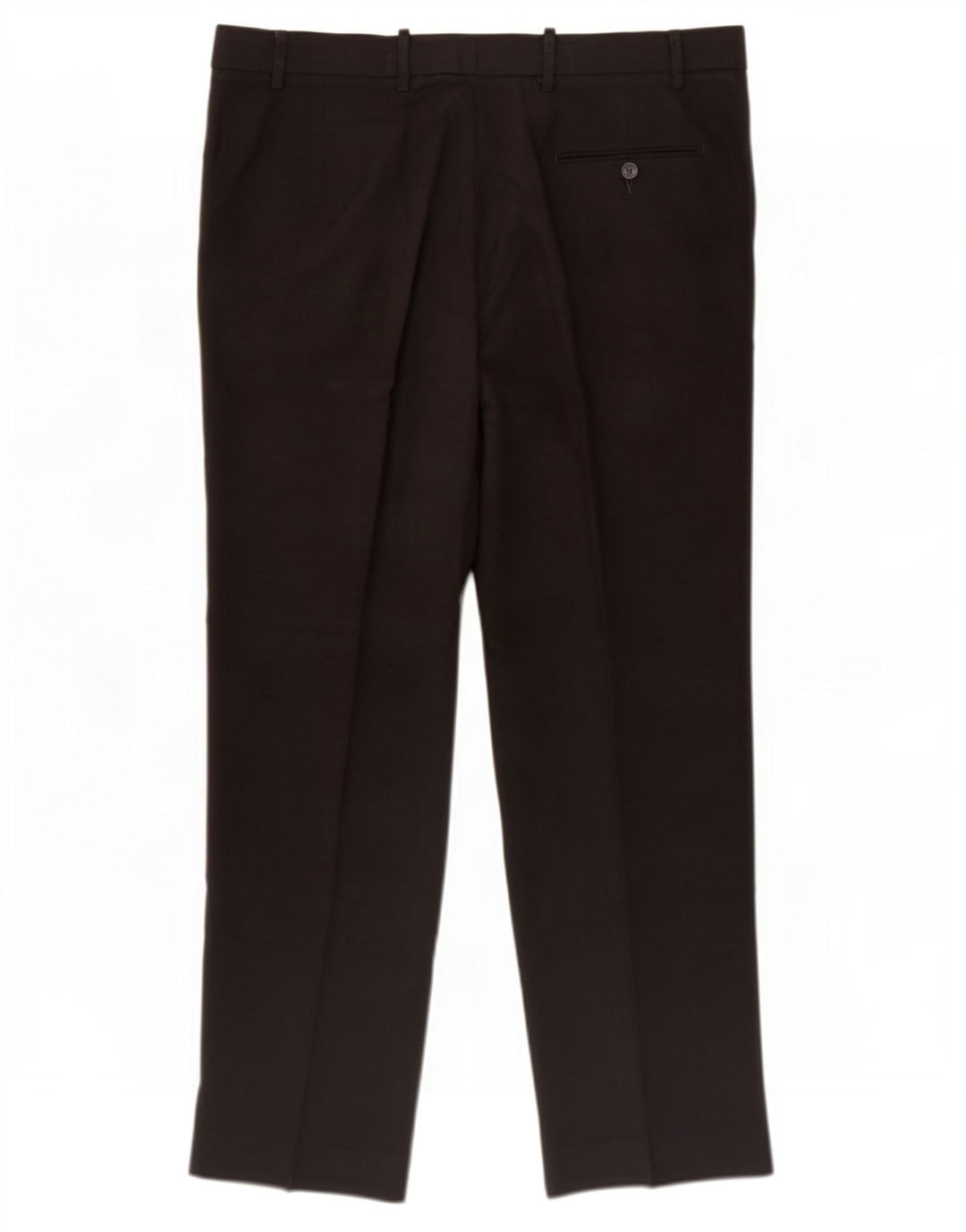 Calça masculina de terno regular Marks & Spencer W38 L31 poliéster preto