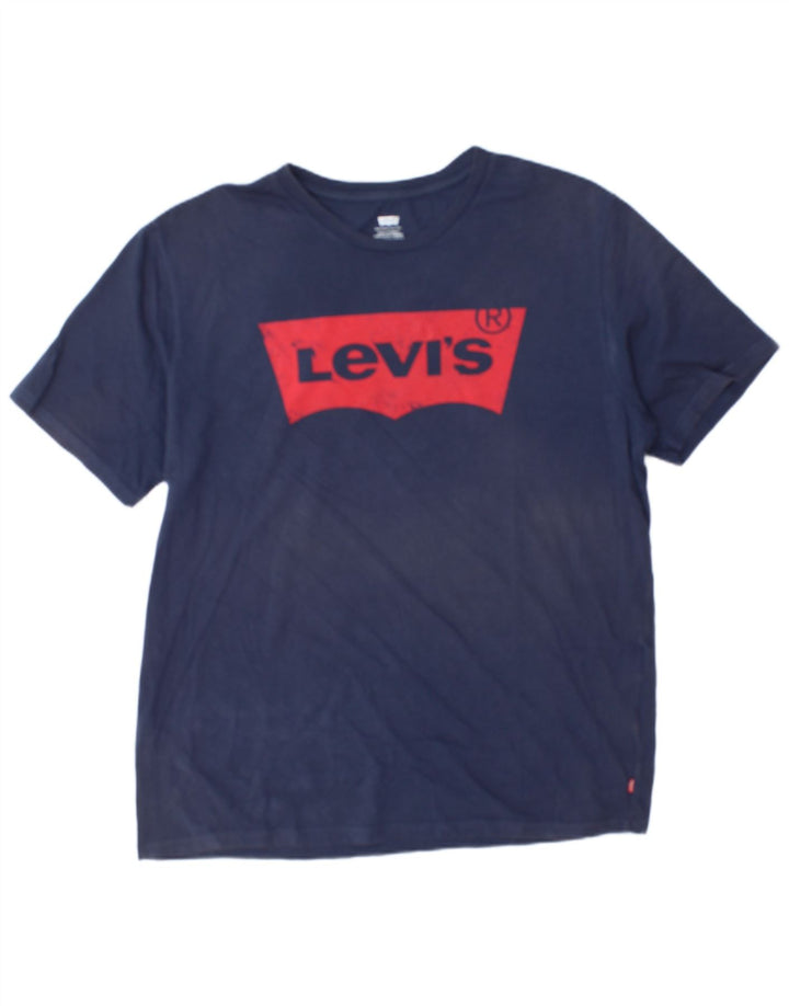 Camiseta gráfica masculina Levi's Top XL azul marinho