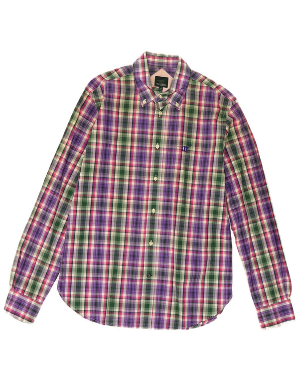 Camisa masculina Henry Cottons tamanho 39 algodão xadrez médio multicolorido