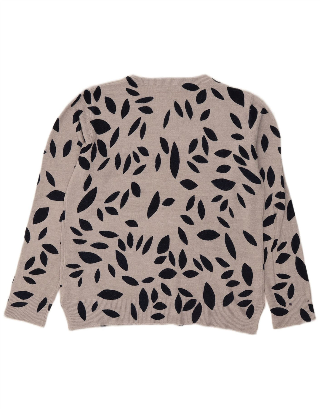 Suéter feminino Marks & Spencer com gola canoa Reino Unido 14 grande cinza