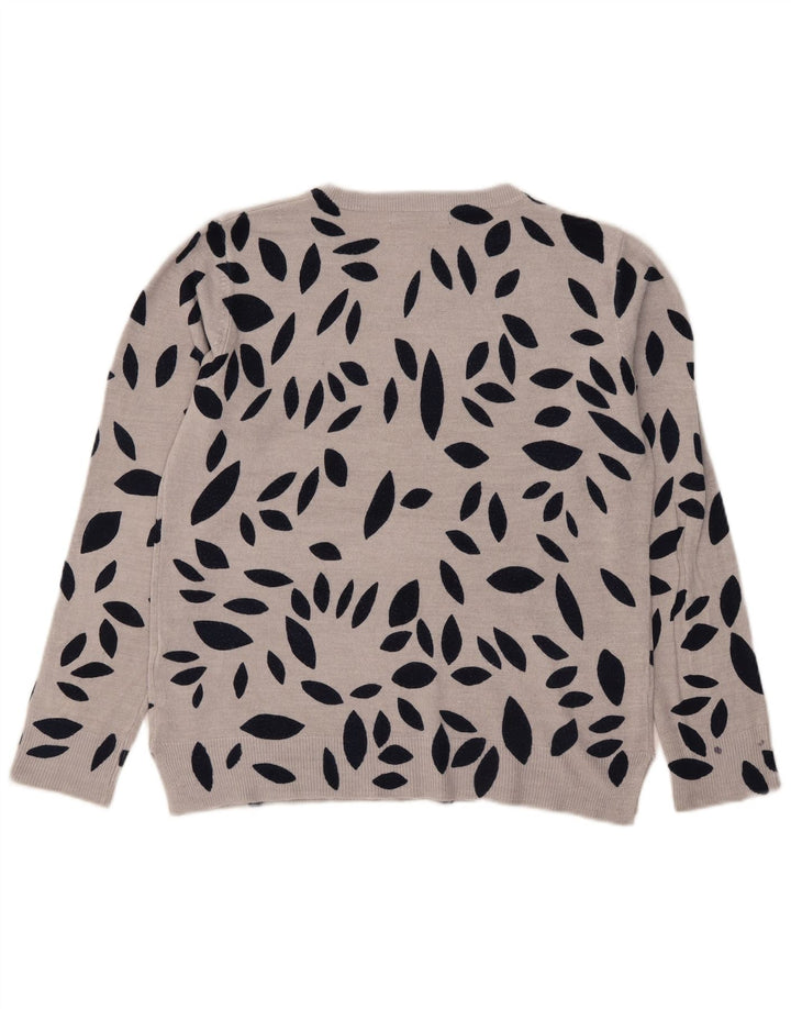 Suéter feminino Marks & Spencer com gola canoa Reino Unido 14 grande cinza