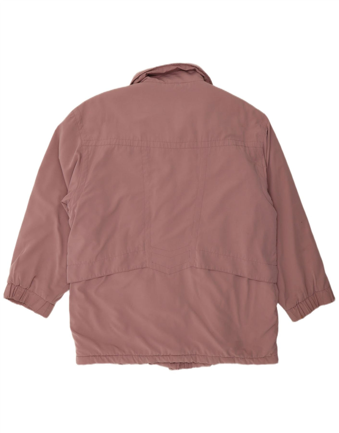 Casaco corta-vento de grandes dimensões das mulheres vintage poliéster rosa grande UE 42