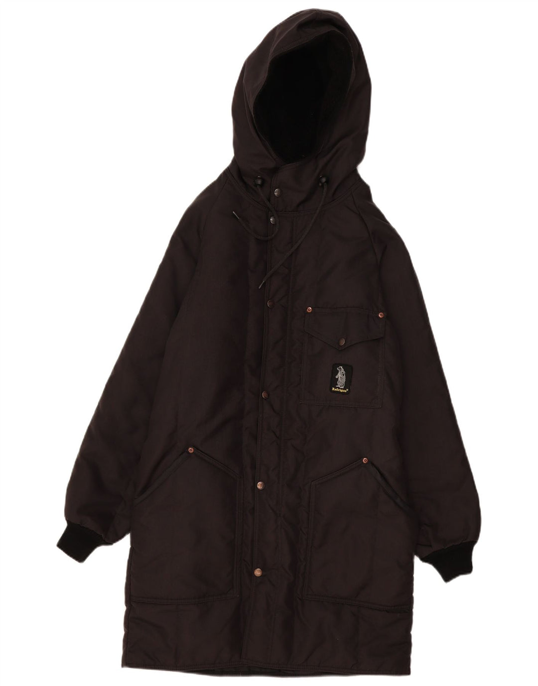 Casaco acolchoado com capuz masculino Refrigue UK 38 médio preto
