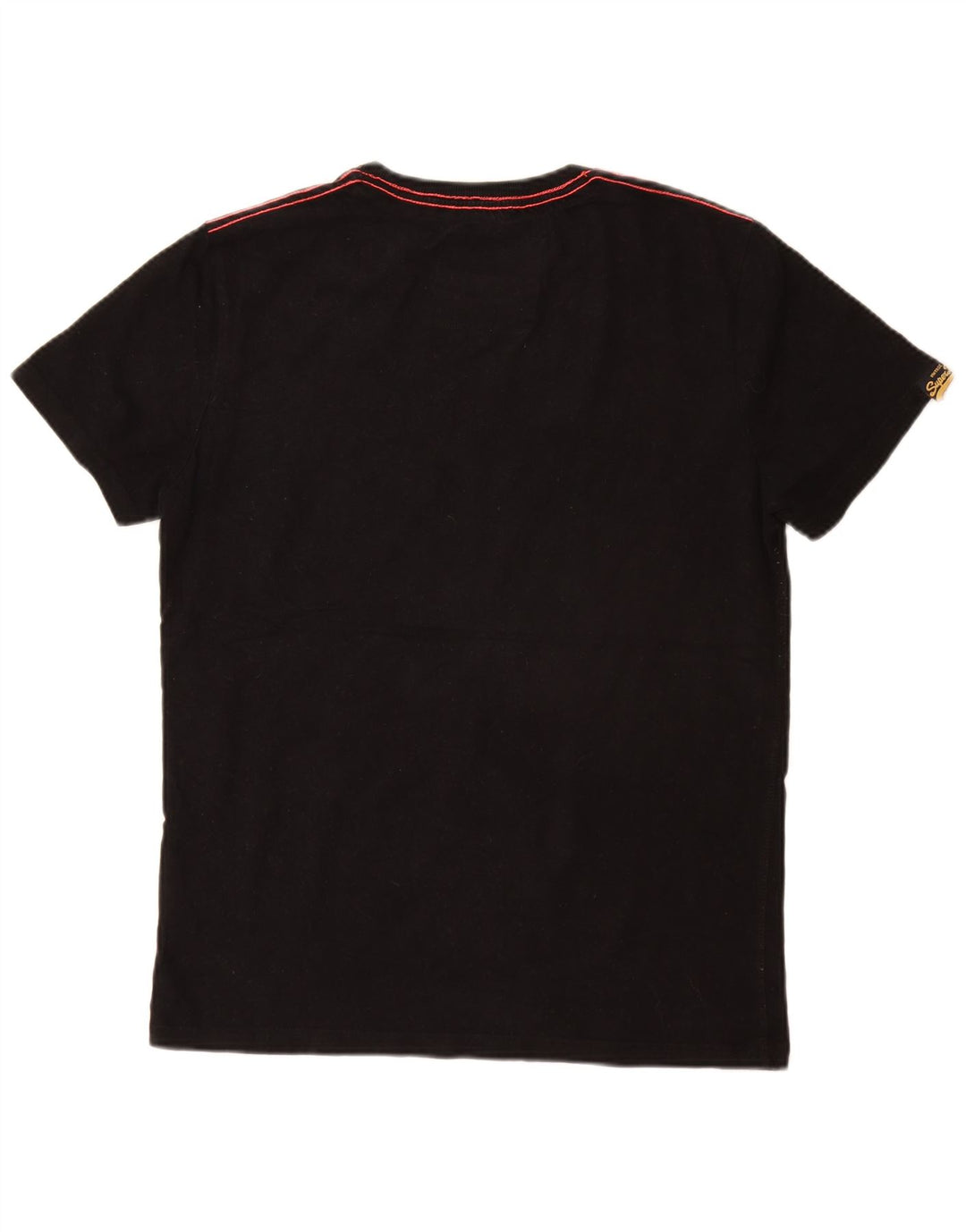 Camiseta masculina gráfica SUPERDRY grande algodão preto