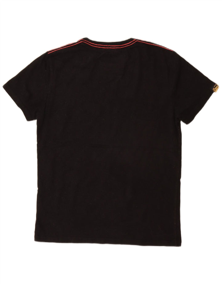 Camiseta masculina gráfica SUPERDRY grande algodão preto