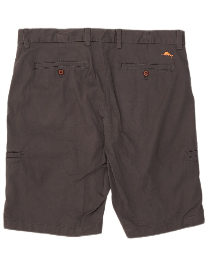 Shorts cargo masculino Tommy Bahama W36 grande algodão cinza