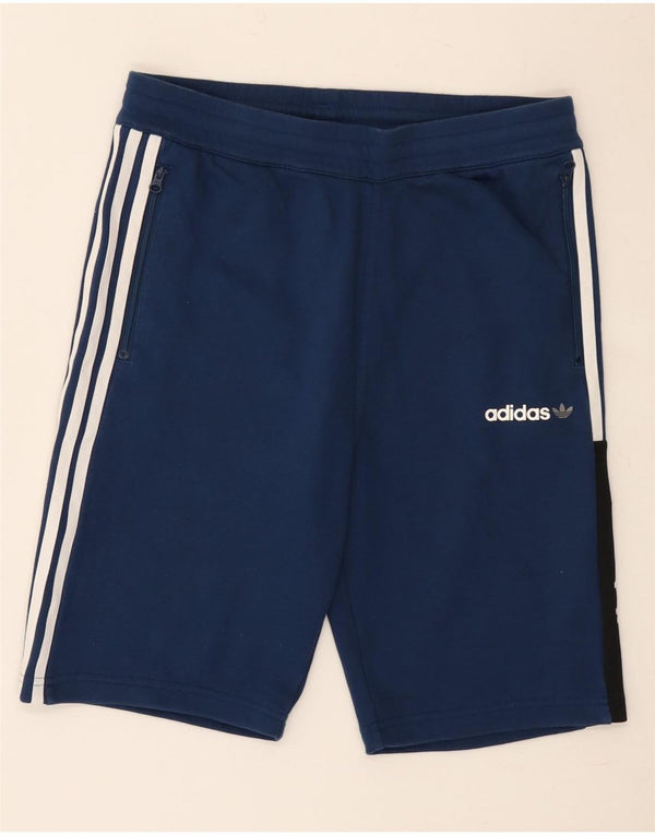 Shorts esportivos Adidas meninos 13-14 anos azul marinho algodão