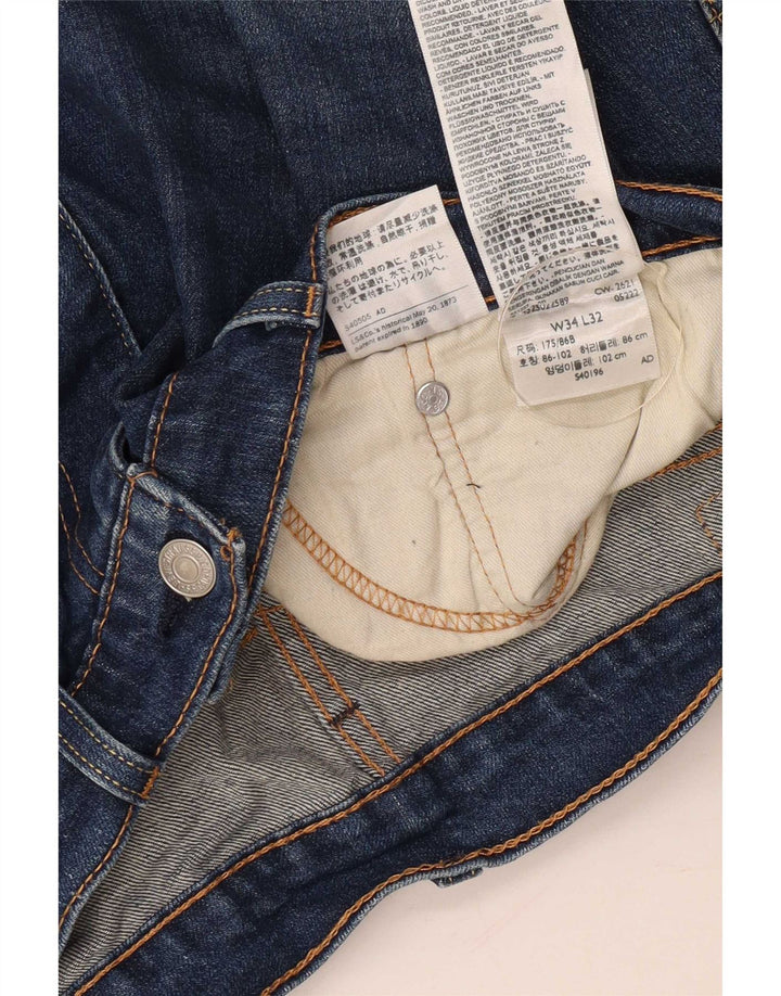 Calça Jeans Levis 511 Slim Masculina W34 L32 Azul Algodão