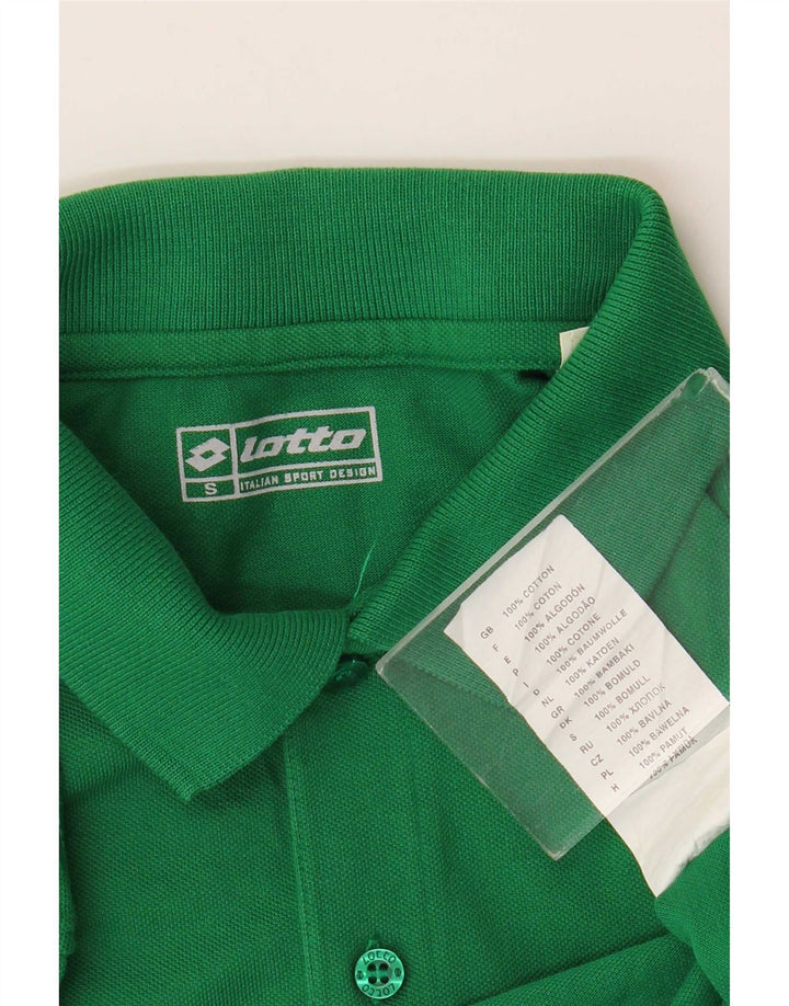 Camisa polo masculina Lotto pequena algodão verde