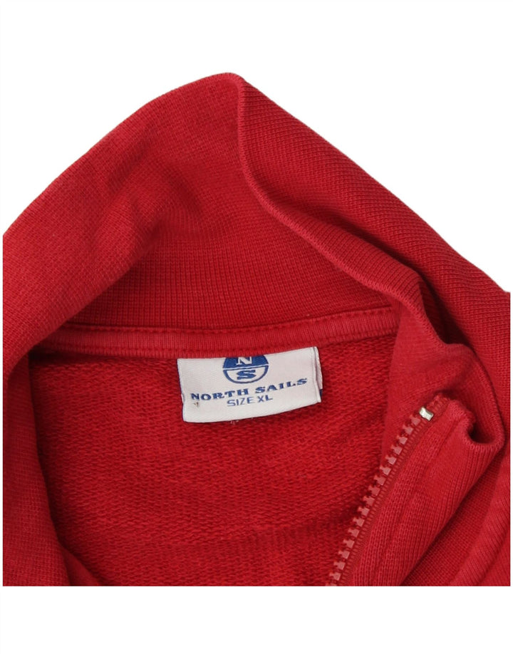 North Sails Mens Treino Top Jacket XL Algodão Vermelho