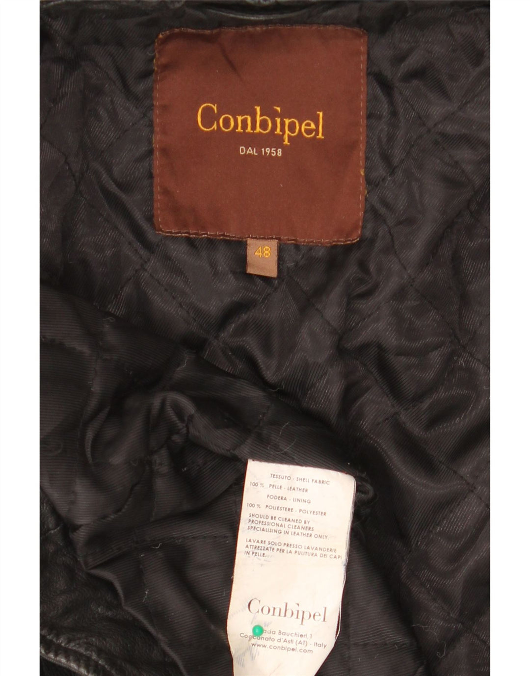 Jaqueta de couro masculina Conbipel IT 48 média preta