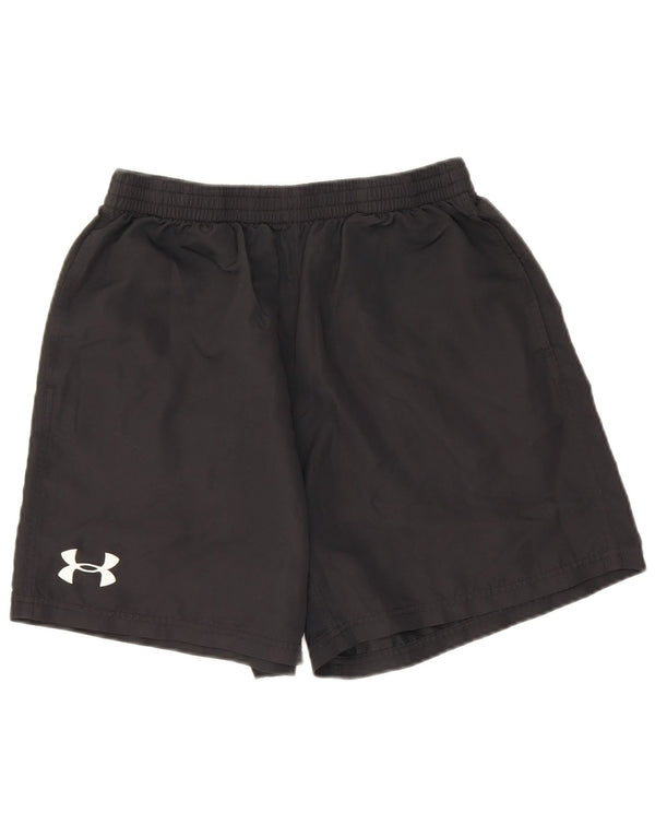 Shorts esportivos Under Armour Boys Heat Gear 11-12 anos grande poliéster preto