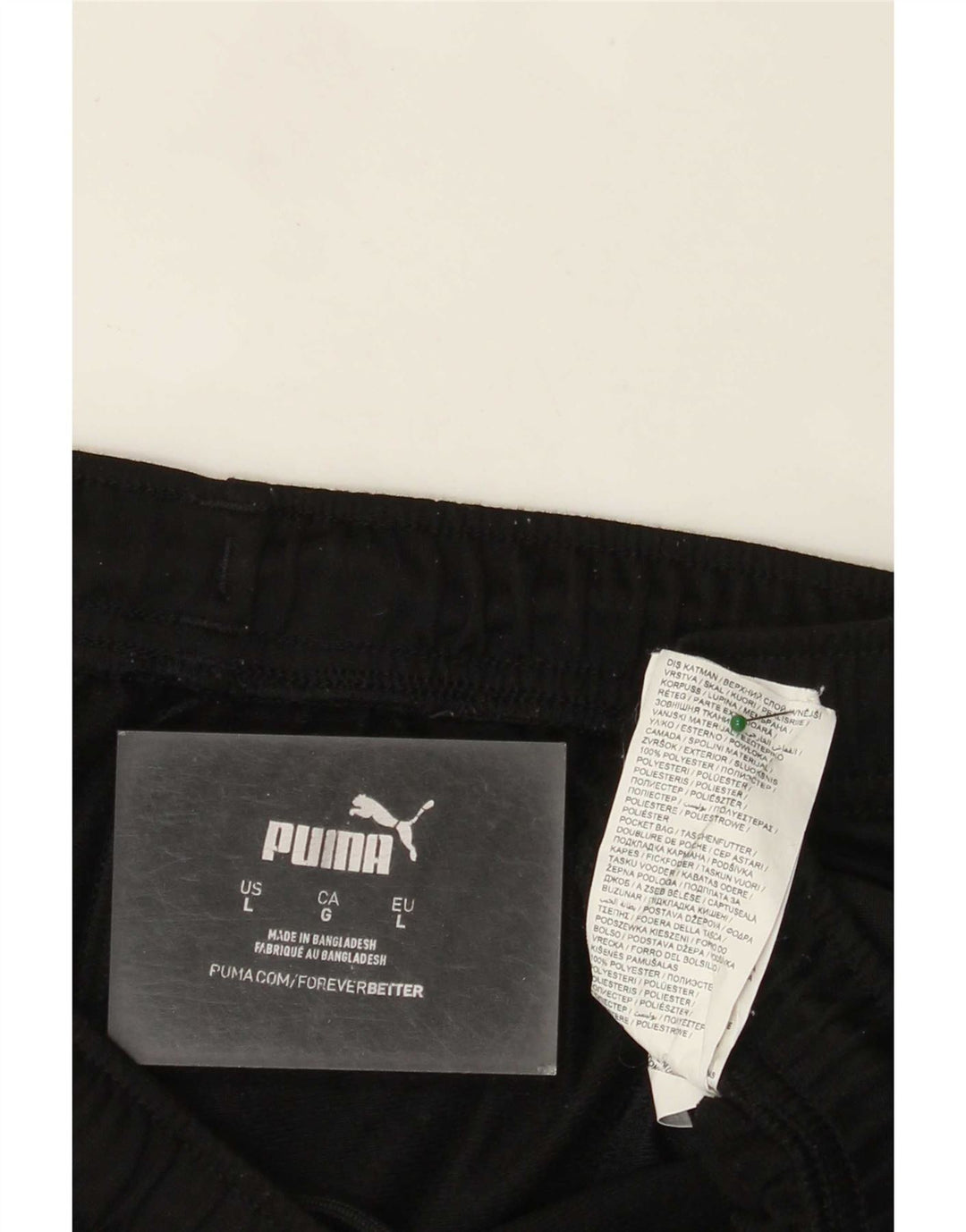 Calça de treino masculina Puma grande poliéster preto