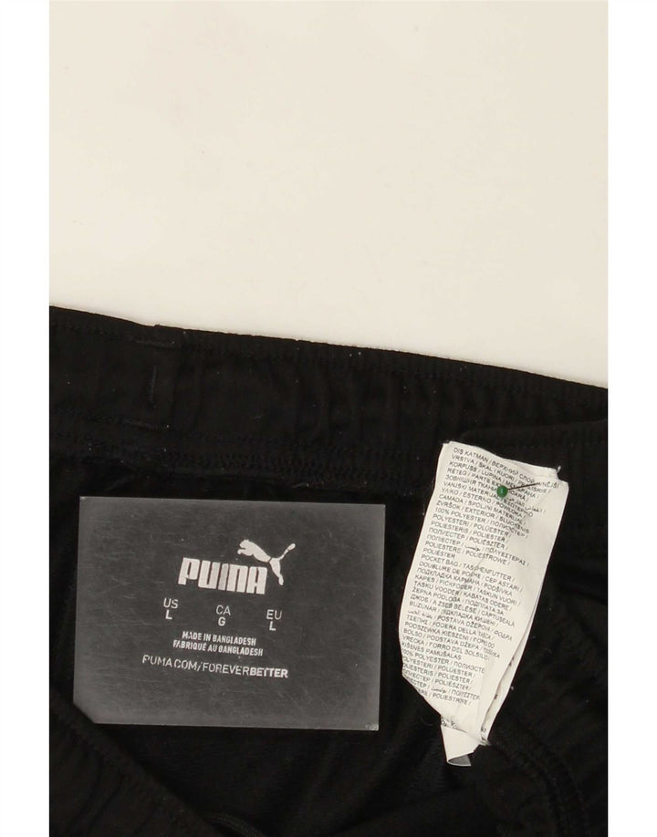 Calça de treino masculina Puma grande poliéster preto
