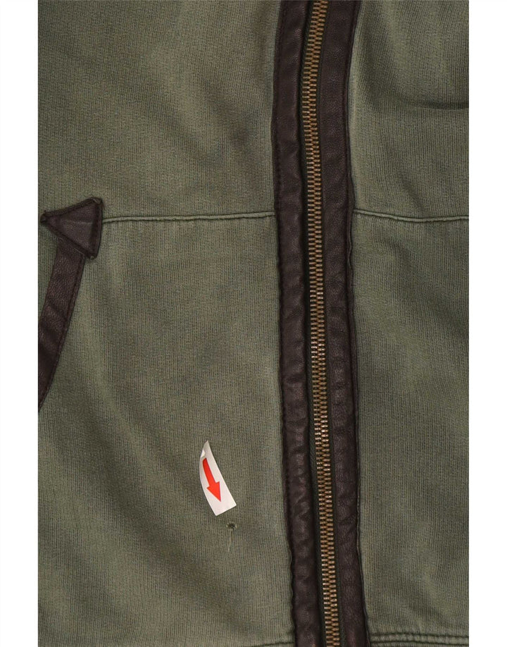 Armani Jeans Mens Treino Top Jaqueta Médio Algodão Verde