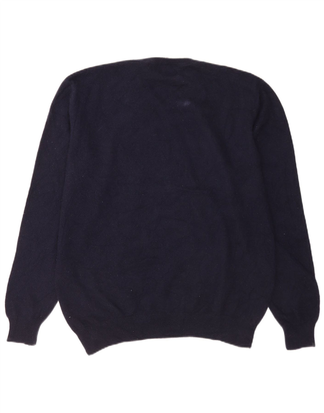 Suéter masculino Marks & Spencer com decote em V grande caxemira azul marinho