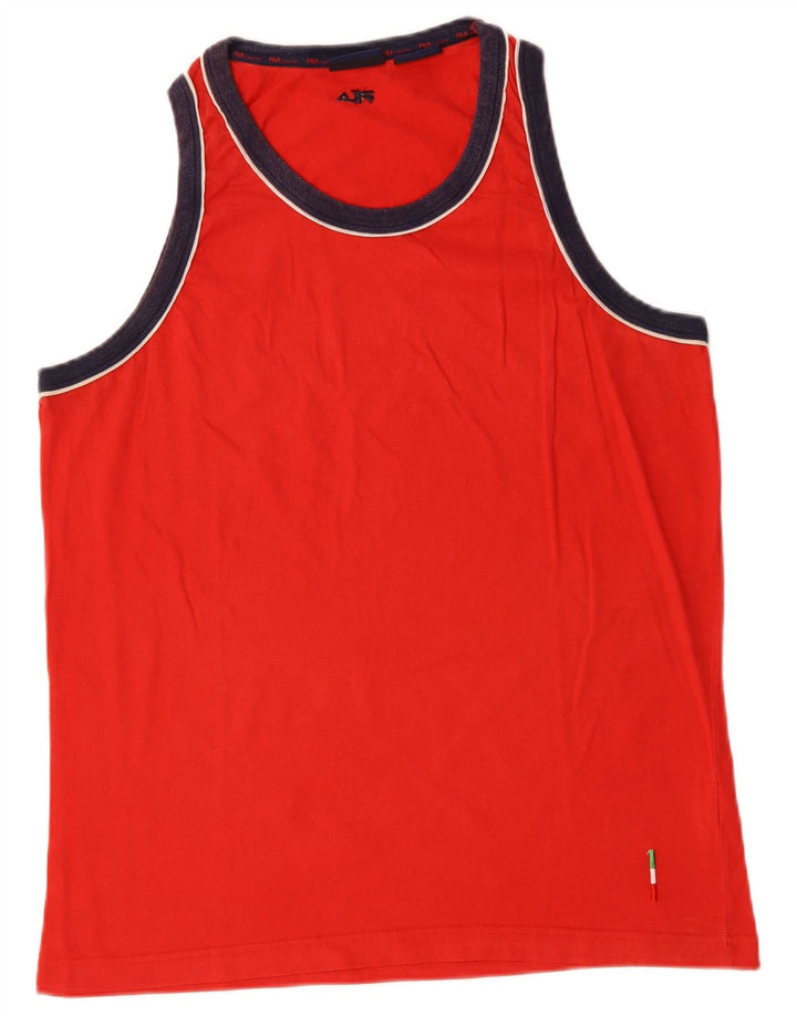 FILA Mens Colete Top XL Algodão Vermelho
