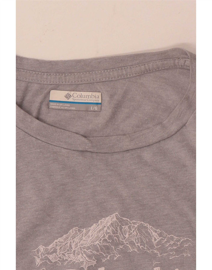 Columbia Camiseta masculina gráfica grande cinza
