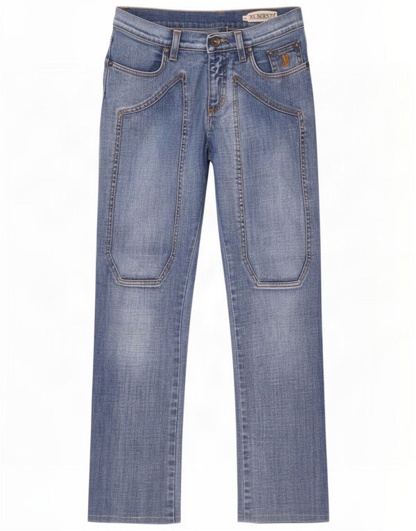 Jeckerson Womens Straight Jeans W28 L28 Blue Cotton