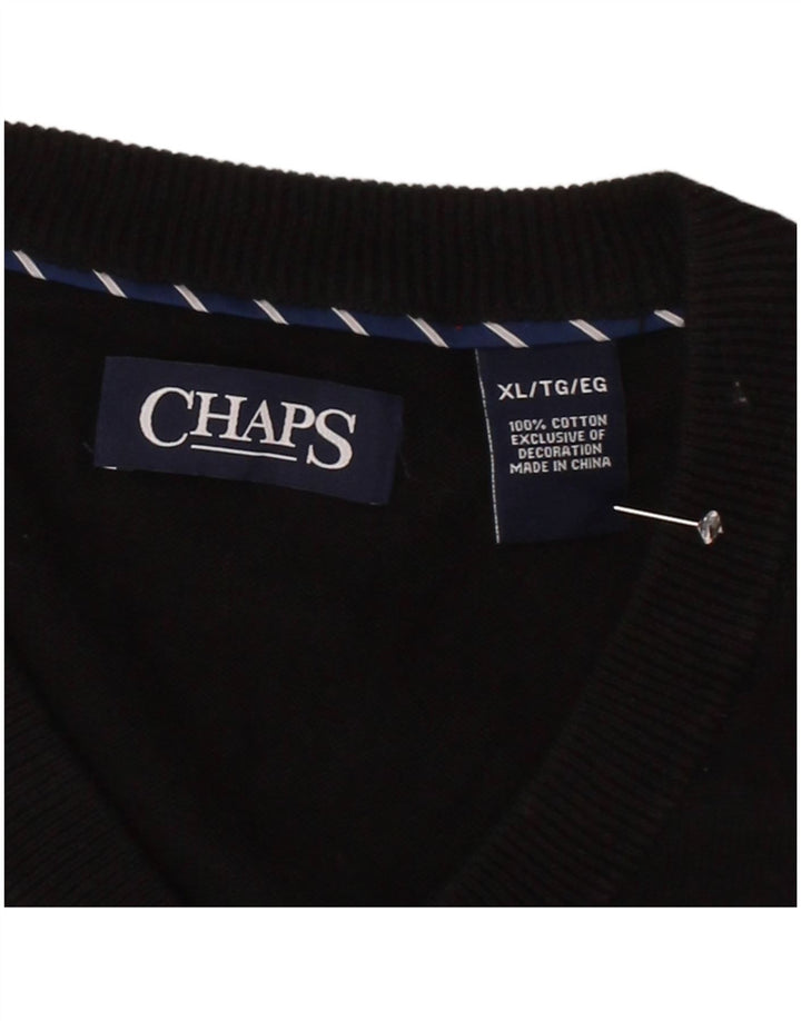 Regata masculina CHAPS com colete XL de algodão preto