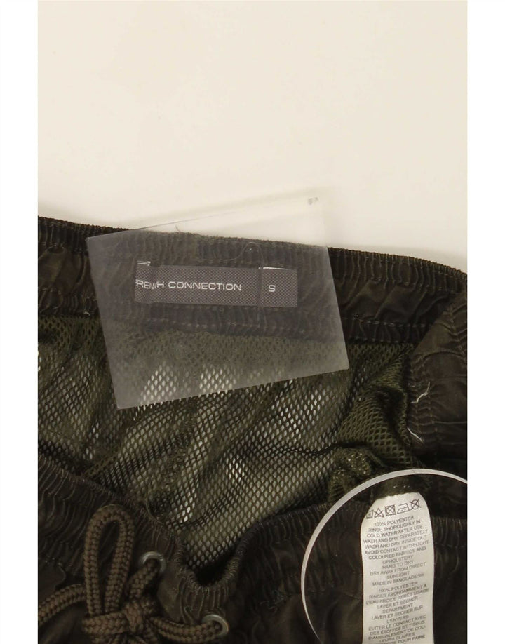 Poliéster verde pequeno da camuflagem do short de natação francês dos homens da conexão