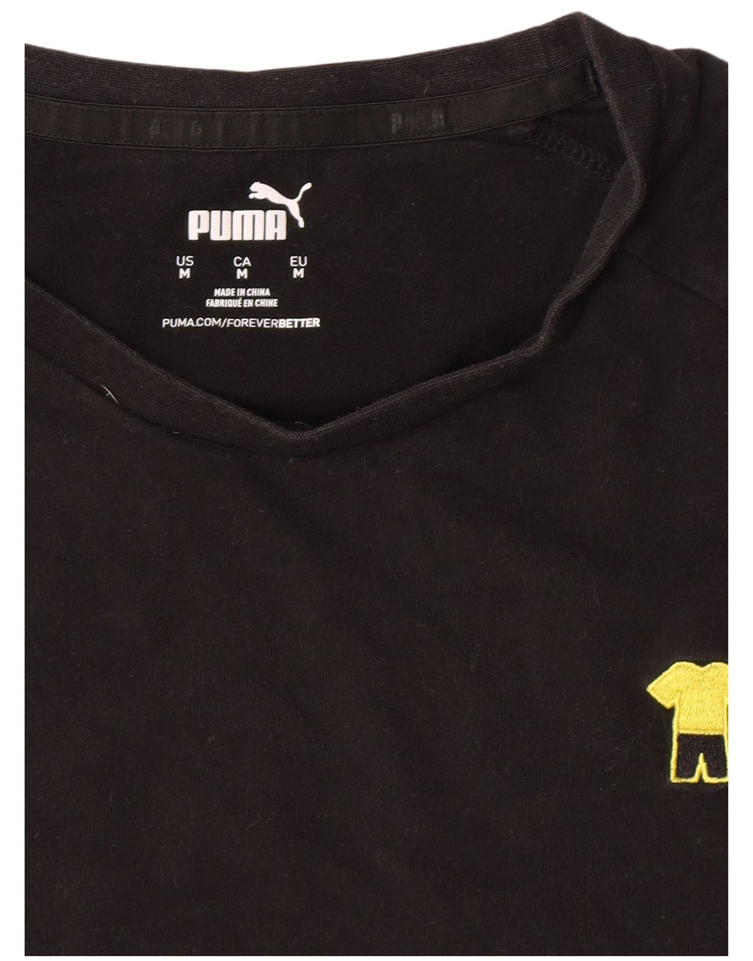 Puma Camiseta Masculina Top Médio Preto