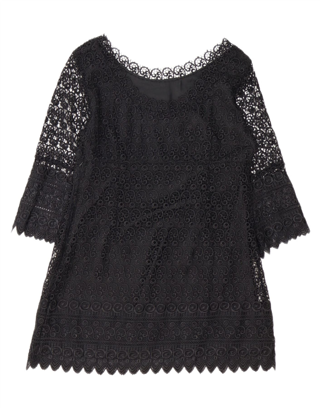 PRINCIPLES Vestido feminino pequeno com bainha de manga 3/4 Reino Unido 14 médio preto
